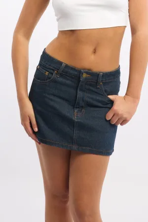 #1 Best Seller: Denim Mini Skirt Mid Rise Regular Fit Ally  Last Few Pieces!