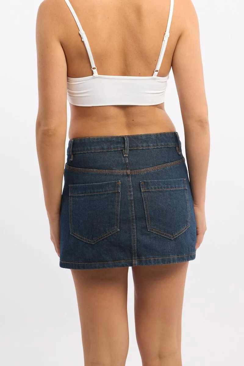 #1 Best Seller: Denim Mini Skirt Mid Rise Regular Fit Ally  Last Few Pieces!