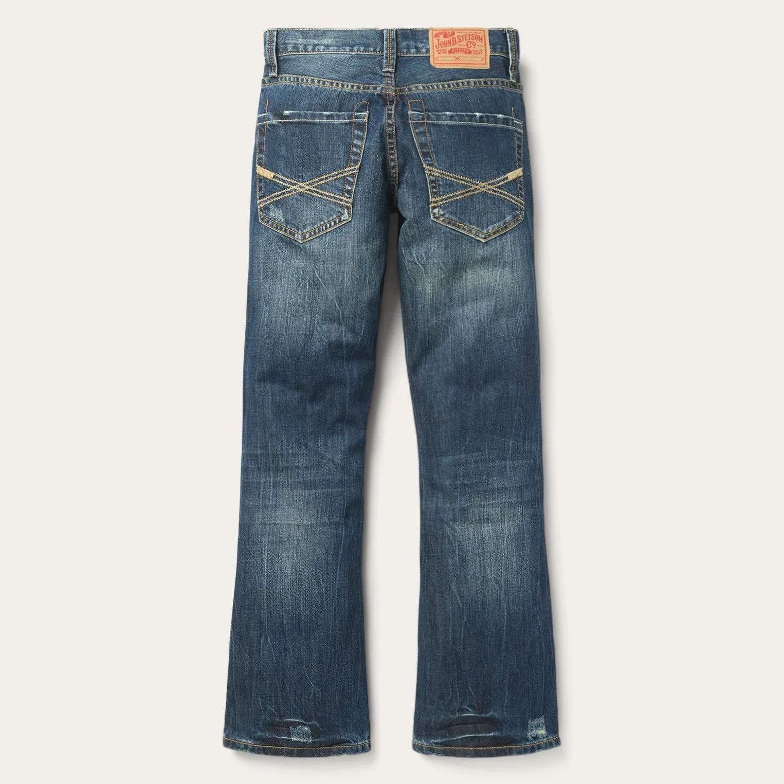 1014 Fit Destructed Dark Wash Jeans -STETSON