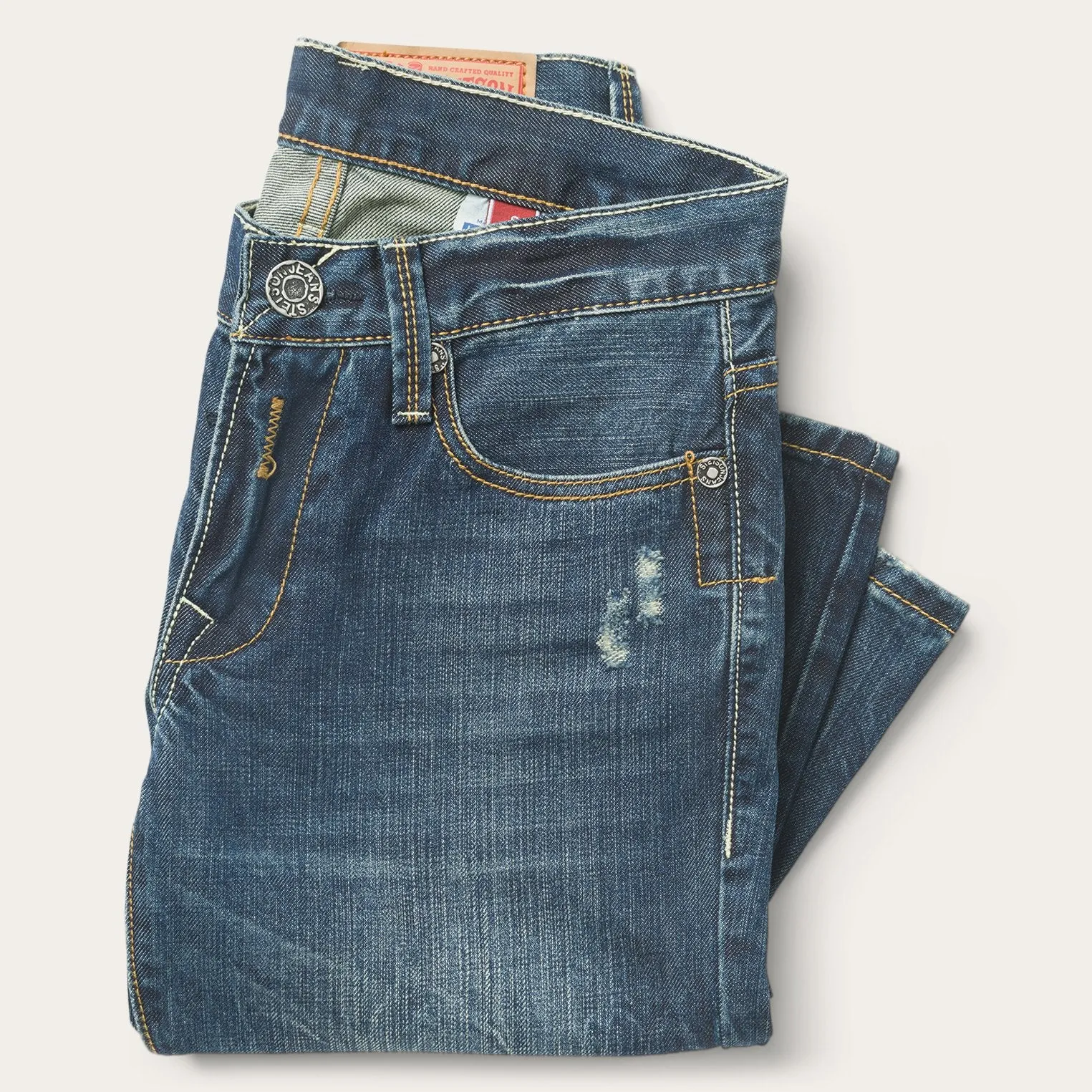 1014 Fit Destructed Dark Wash Jeans -STETSON