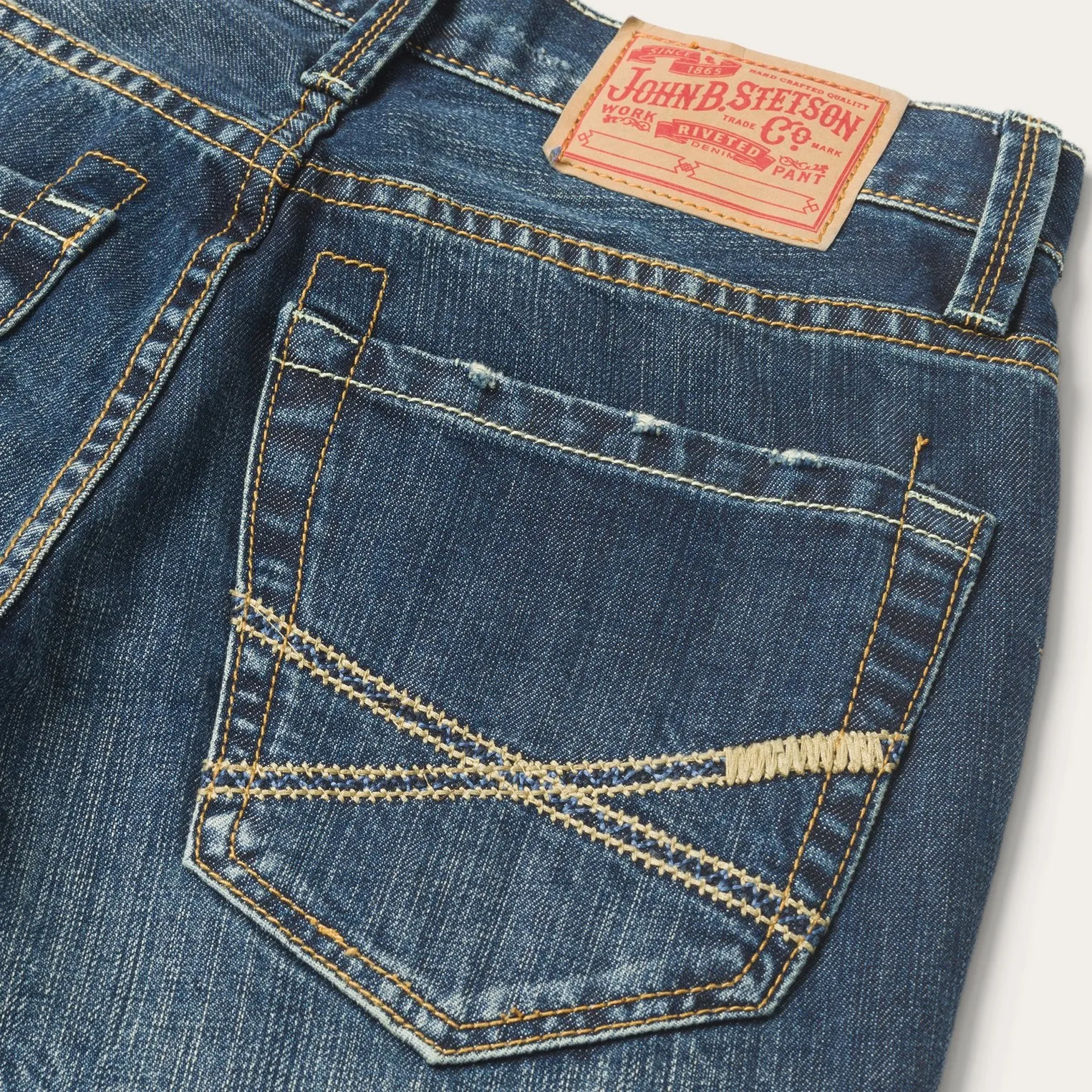 1014 Fit Destructed Dark Wash Jeans -STETSON