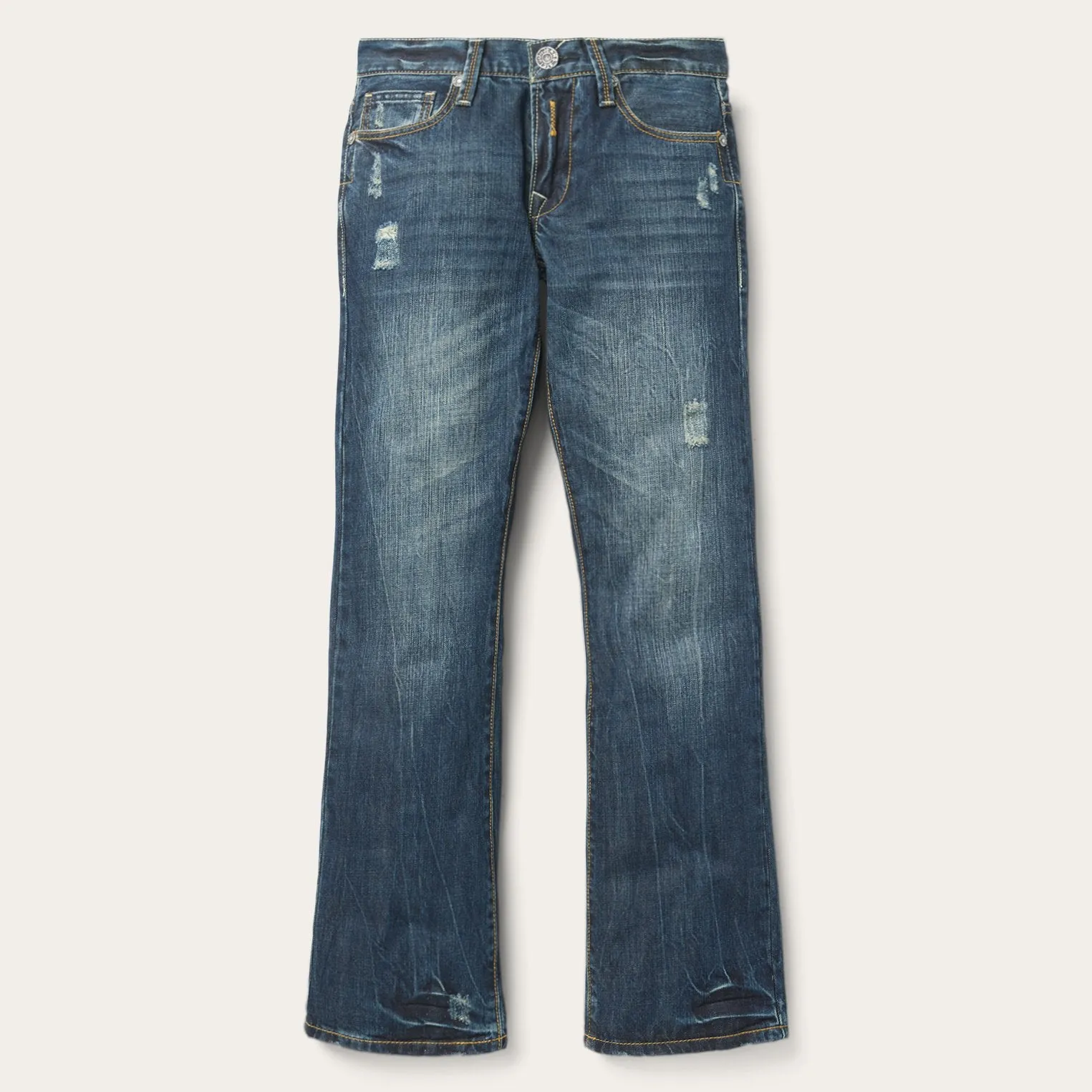1014 Fit Destructed Dark Wash Jeans -STETSON