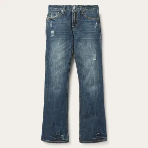 1014 Fit Destructed Dark Wash Jeans -STETSON