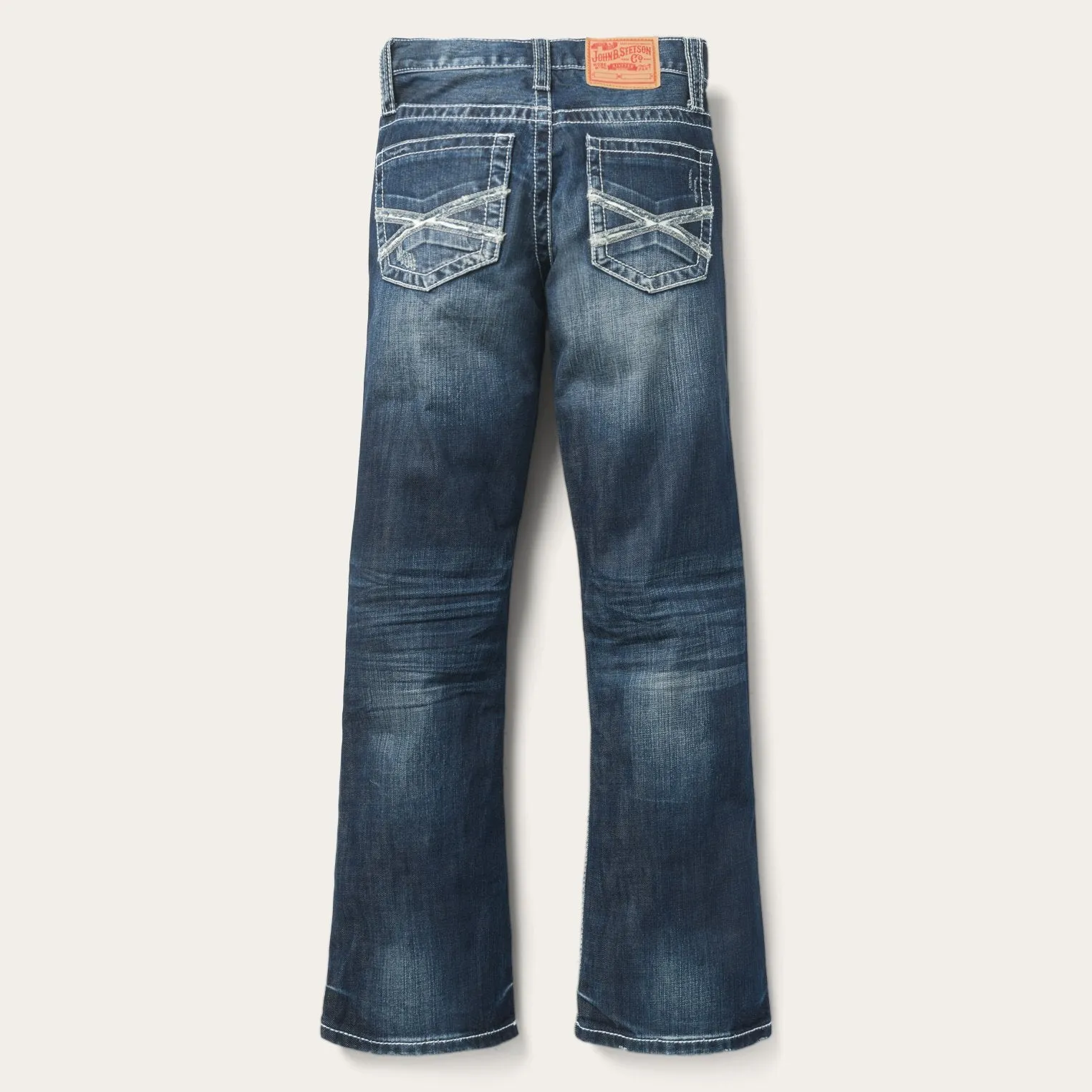 1014 Fit Destructed Medium Wash Jeans -STETSON