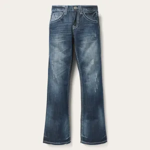 1014 Fit Destructed Medium Wash Jeans -STETSON