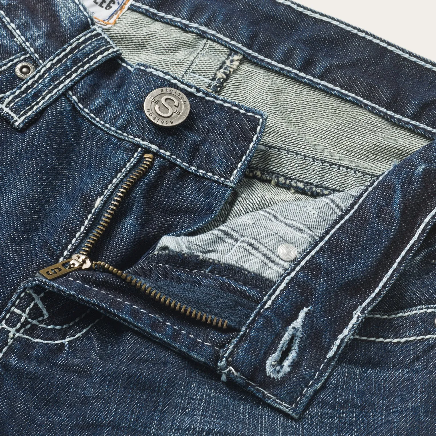 1014 Fit Destructed Medium Wash Jeans -STETSON