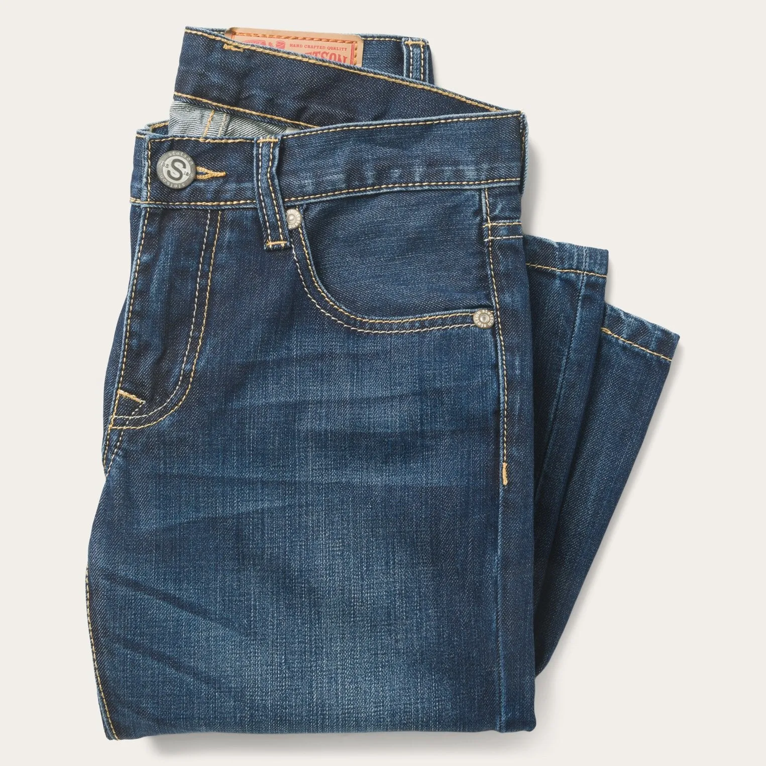 1014 Fit Semi-Destructed Wash Jeans -STETSON