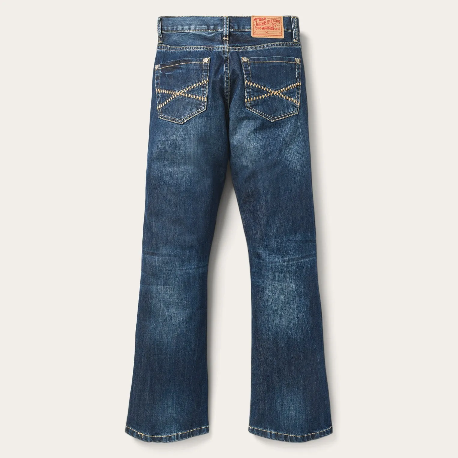 1014 Fit Semi-Destructed Wash Jeans -STETSON