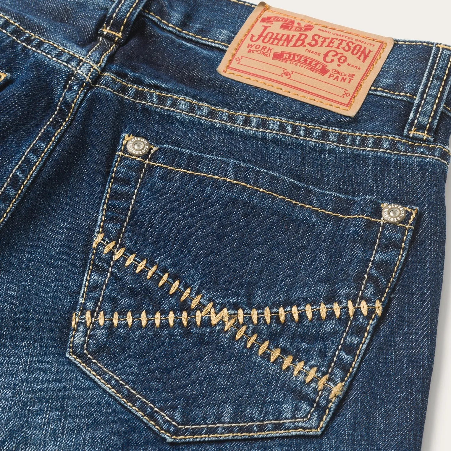 1014 Fit Semi-Destructed Wash Jeans -STETSON