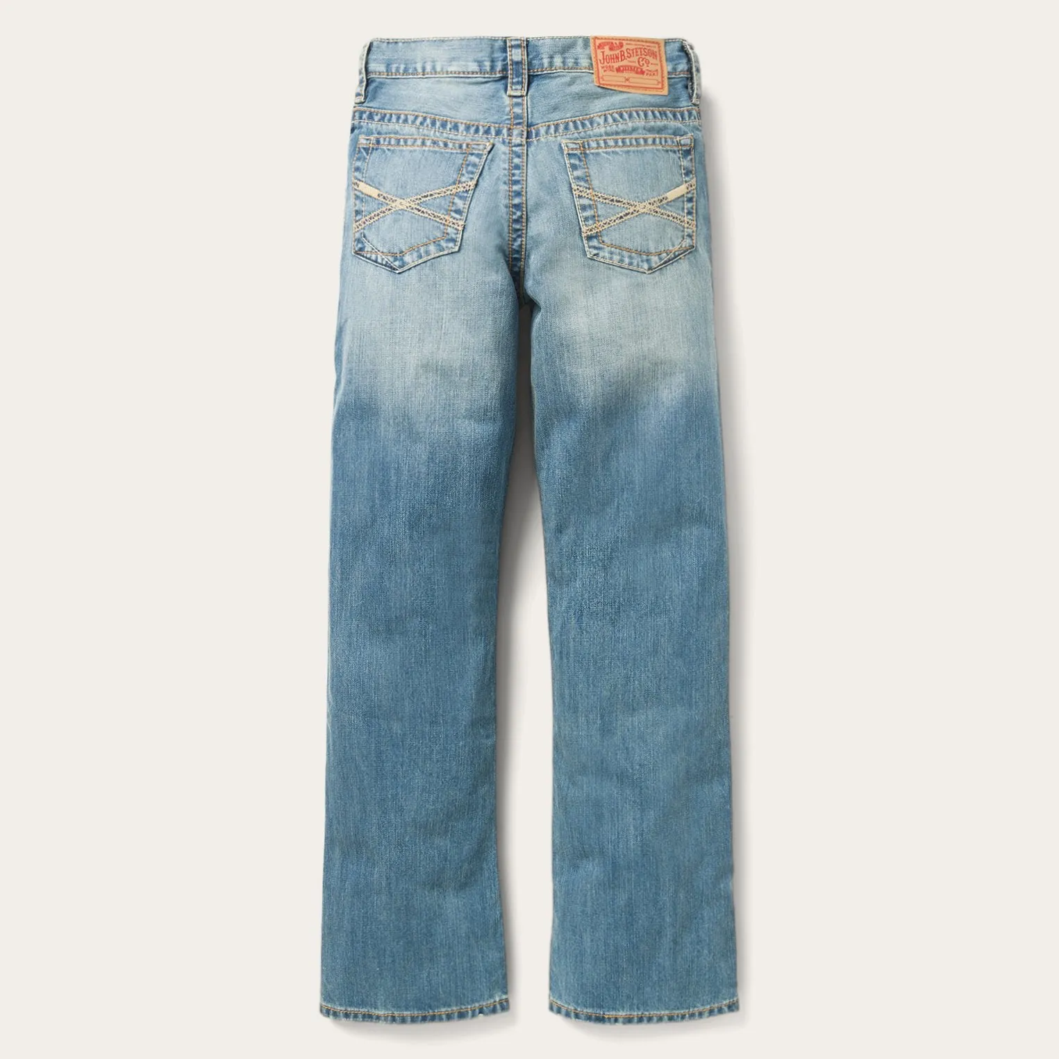 1520 Fit Light Wash Jeans With Tacking -STETSON