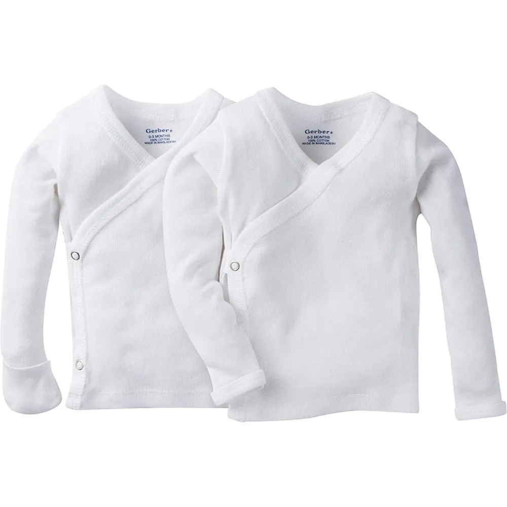 2-Pack Long Sleeve Side-Snap Shirts Gerber Childrenswea