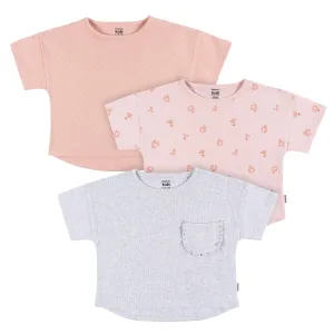 3-Pack Infant and Toddler Girls Flower T-Shirts Gerber Childrenswea