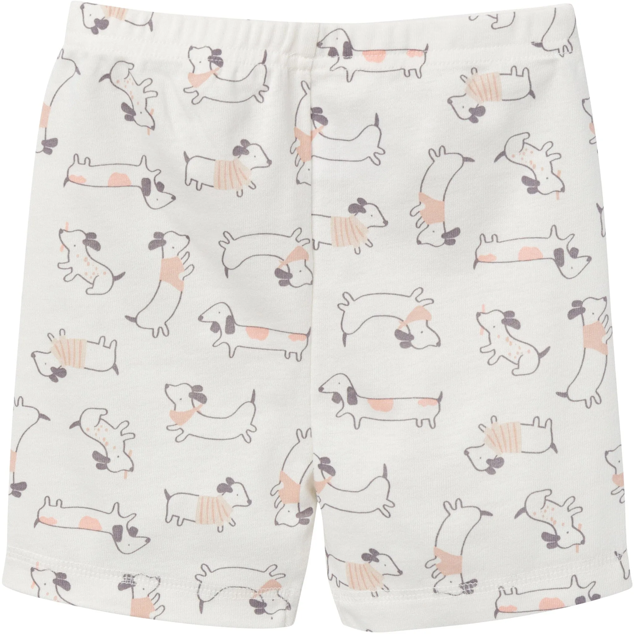 4-Piece Infant & Toddler Neutral Dog Top and Shorts Pajama Set Gerber Childrenswea