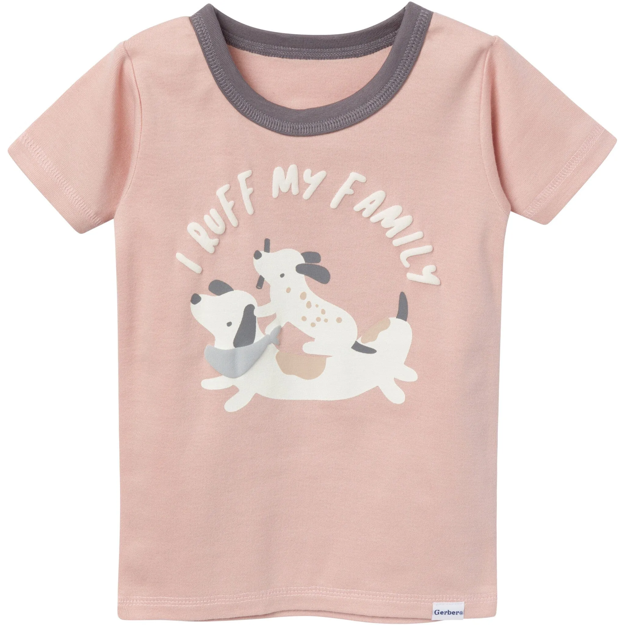 4-Piece Infant & Toddler Neutral Dog Top and Shorts Pajama Set Gerber Childrenswea