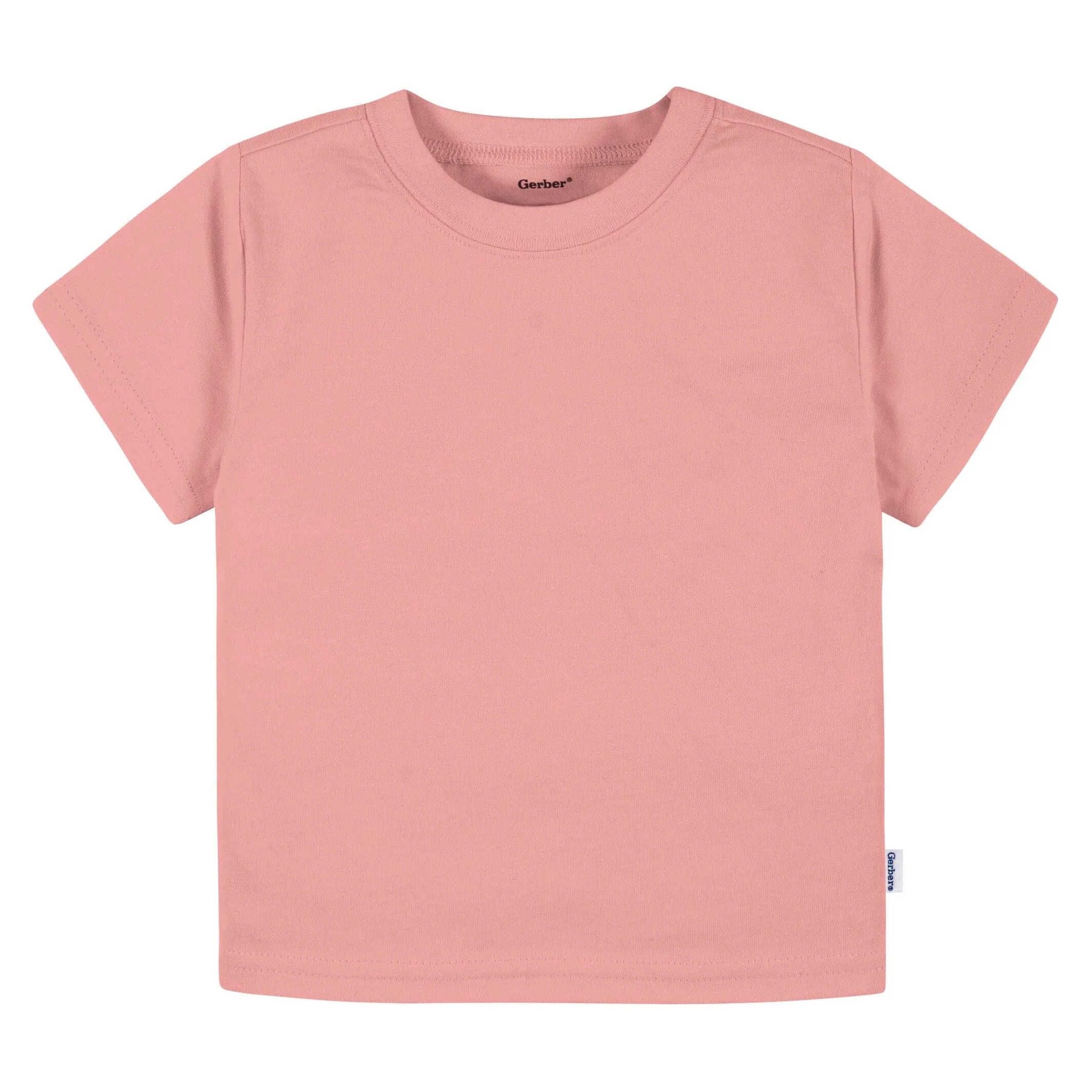 5-Pack Baby & Toddler Girls Mauve Pink Premium Short Sleeve T-Shirts Gerber Childrenswea