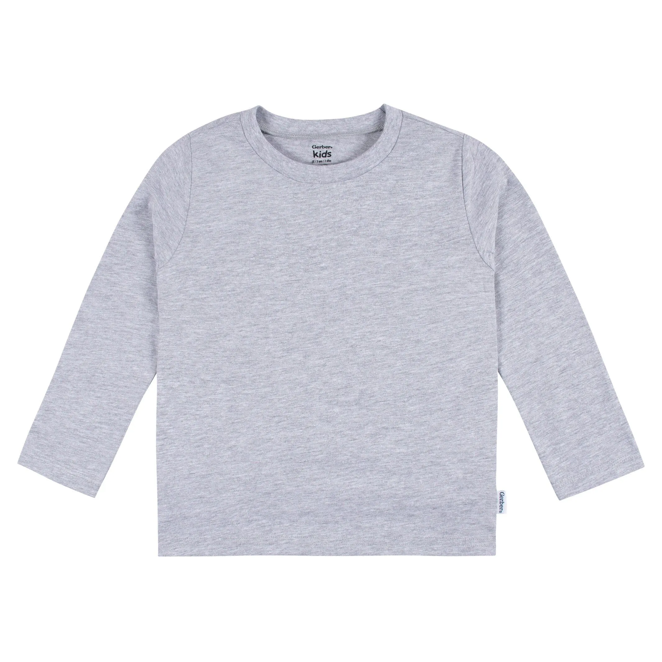 5-Pack Baby & Toddler Heather Gray Long Sleeve Tees Gerber Childrenswea