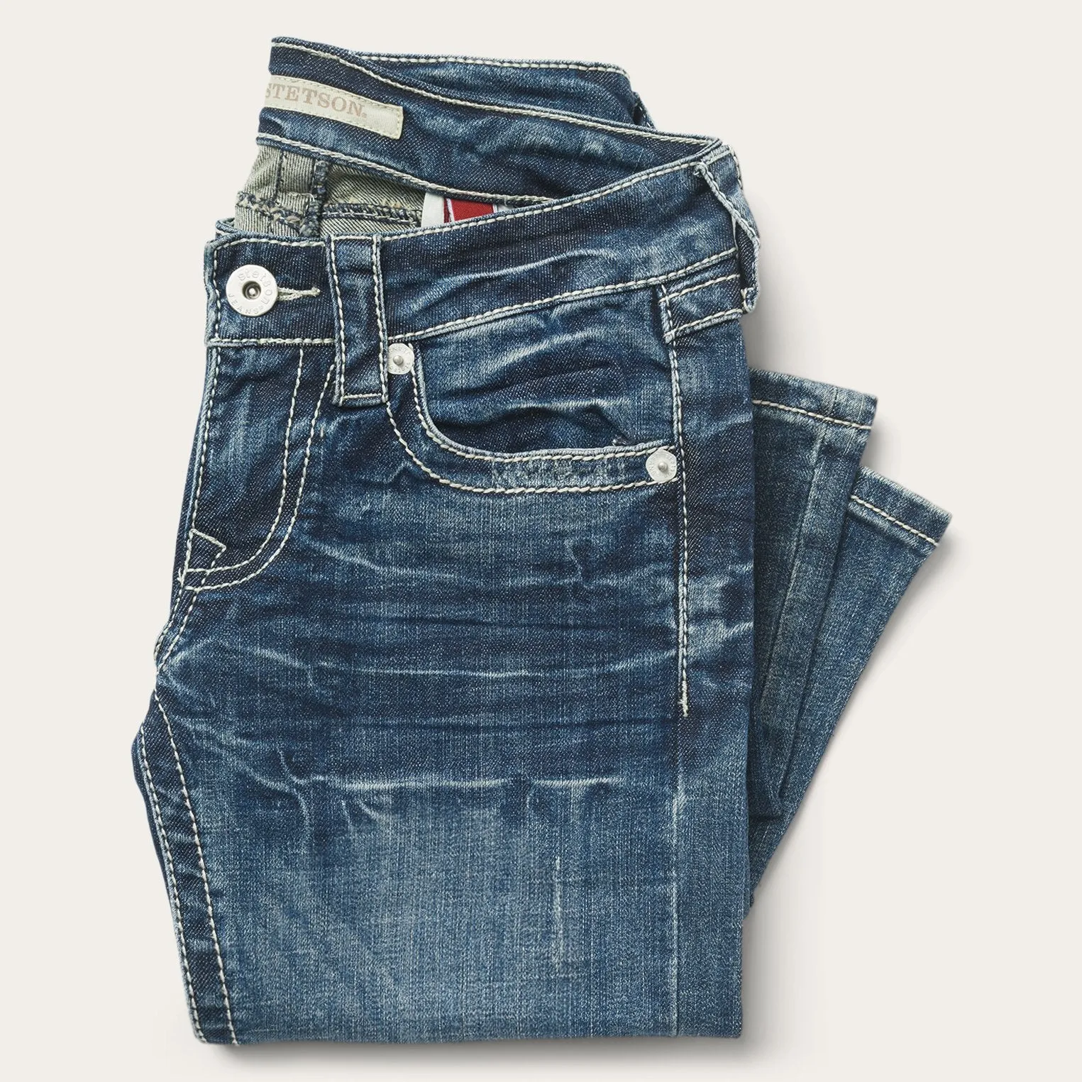 816 Fit Jeans With White "S" Back Pocket -STETSON