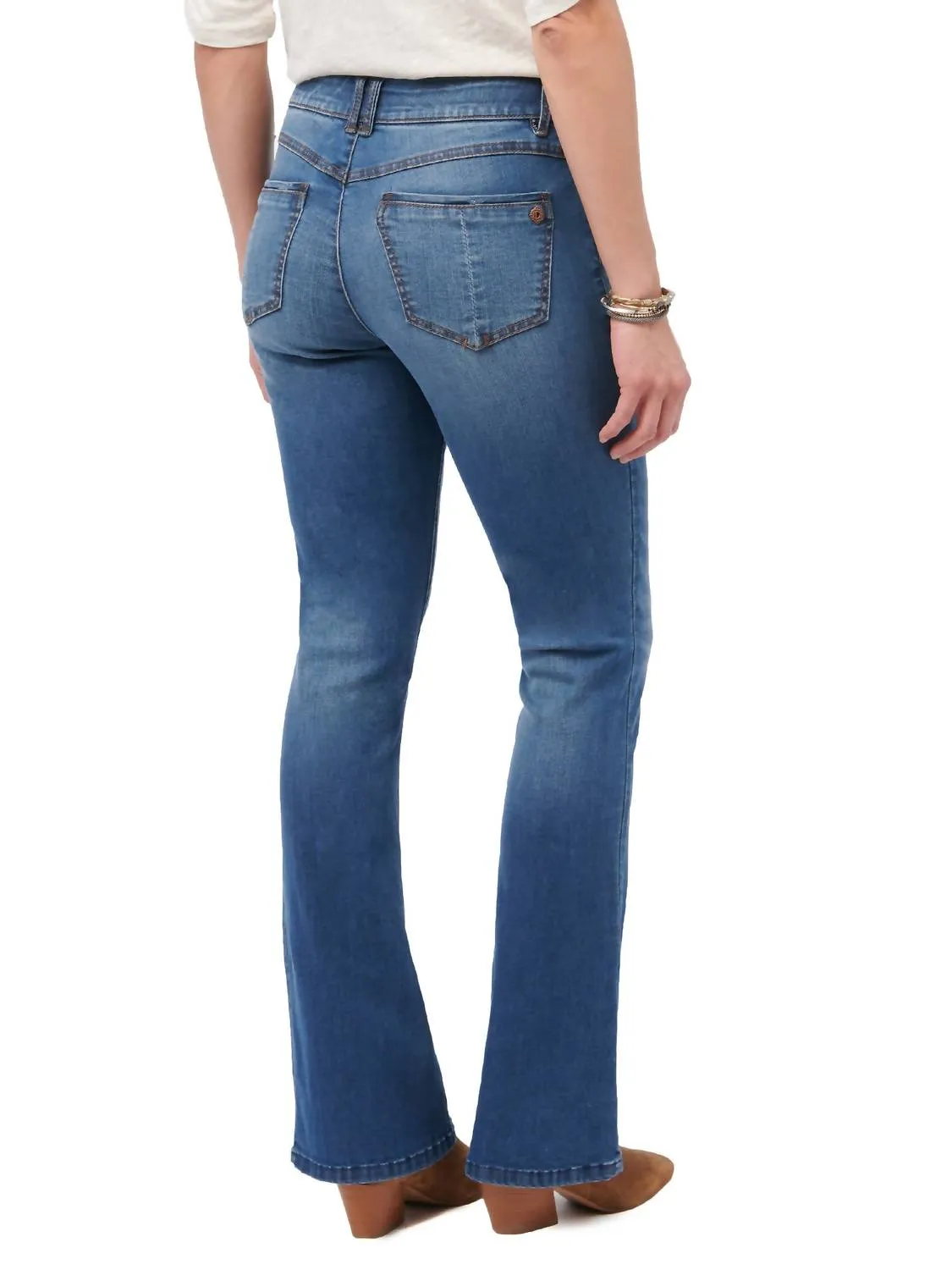 Ab'solution Itty Bitty Boot Cut Jeans In Blue