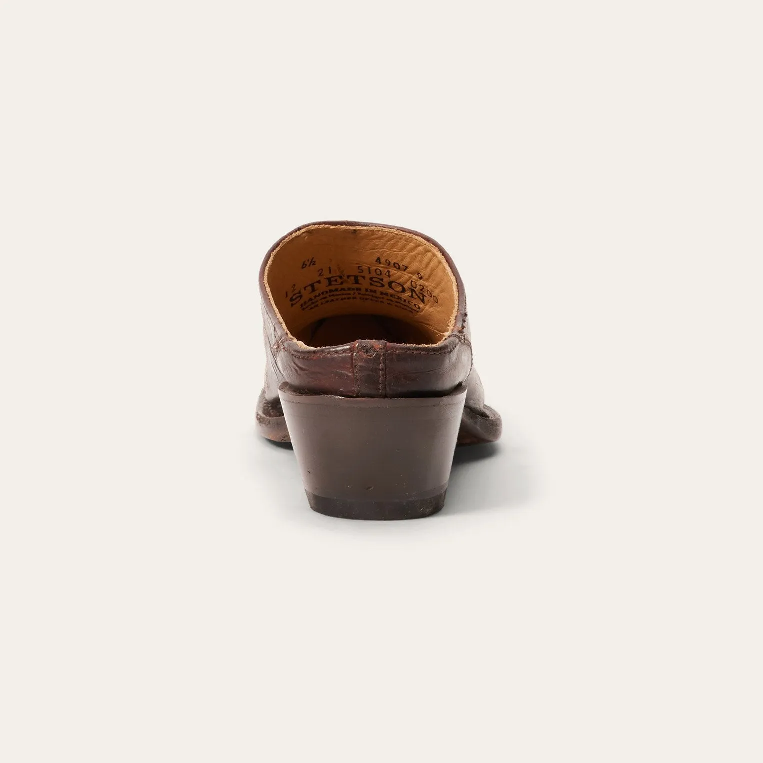 Adley Vintage Finished Leather Mules -STETSON
