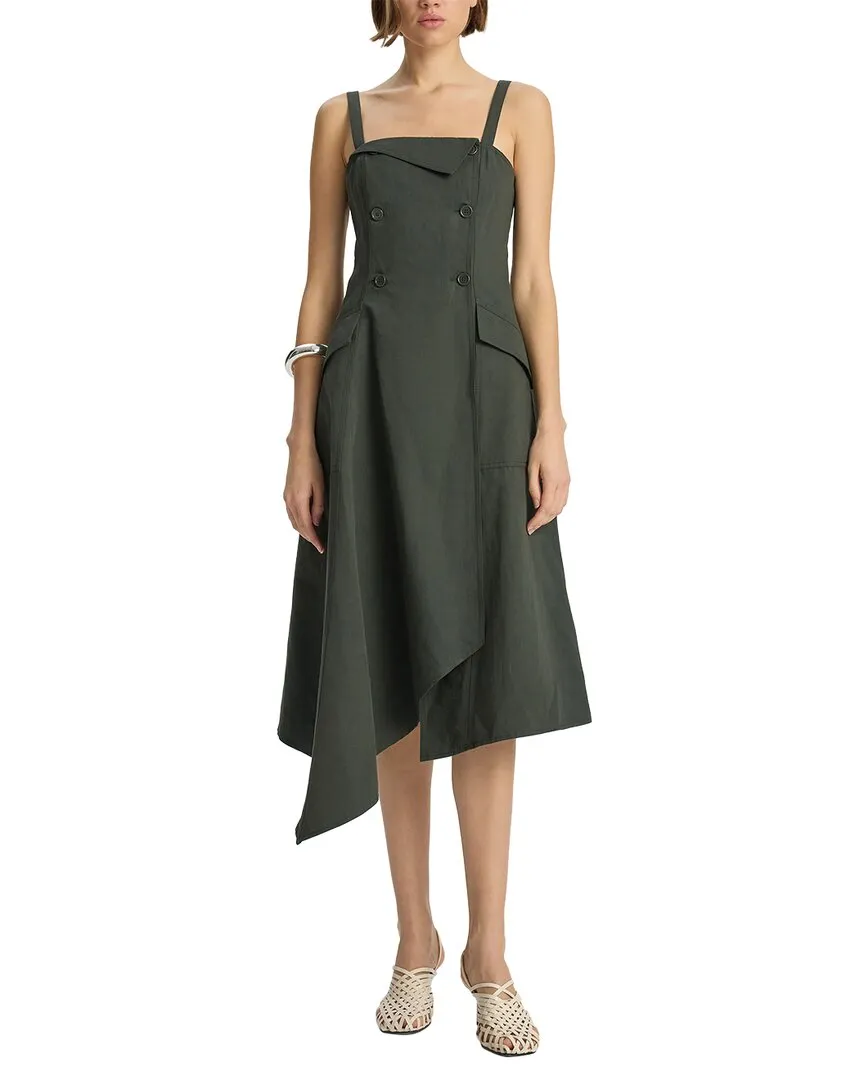 A.L.C. Scarlett Linen-Blend Midi Dress