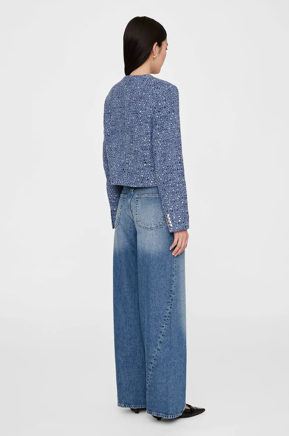 Amber Jacket - Blue Tweed -ANINE BING