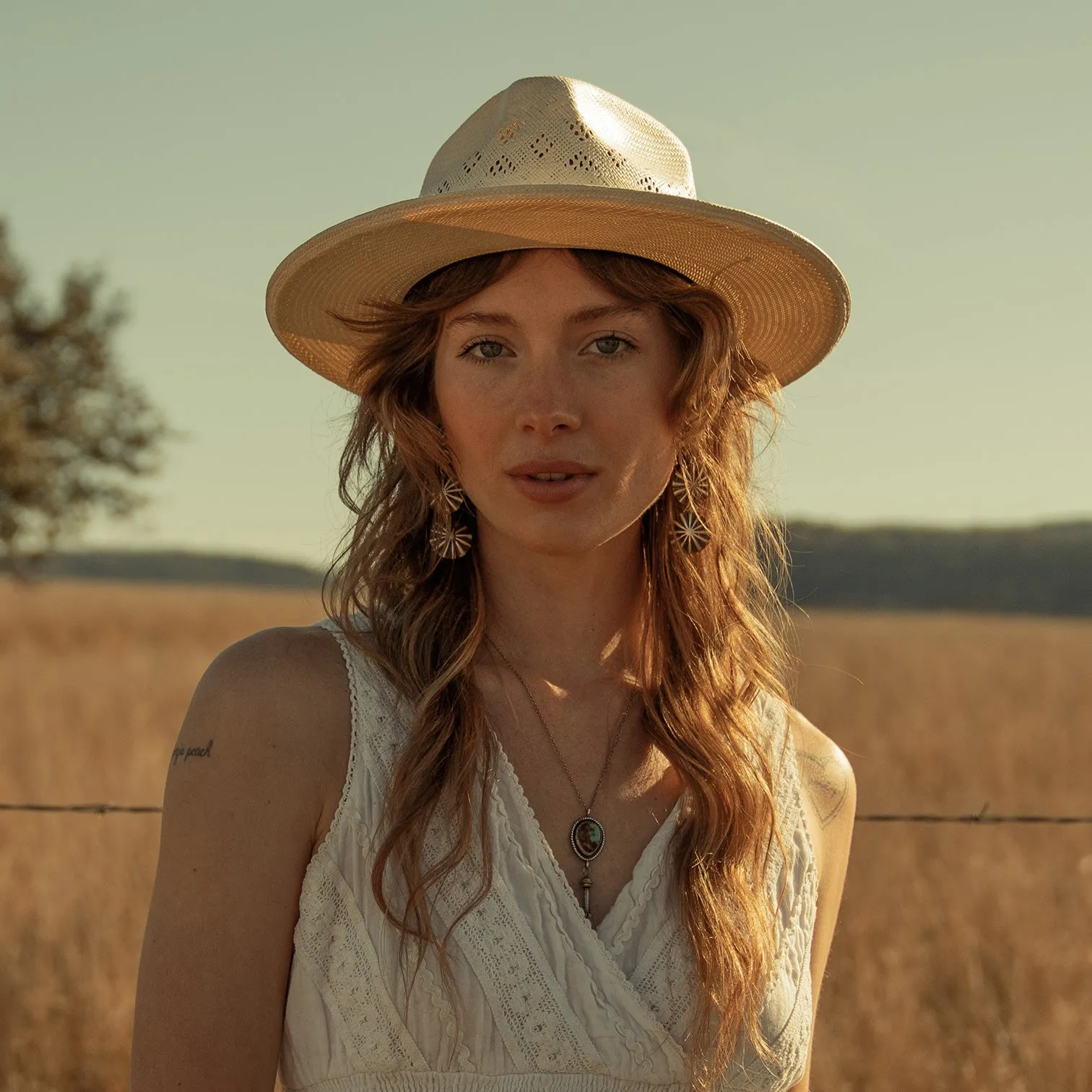 Andromeda Vented Straw Fedora -STETSON