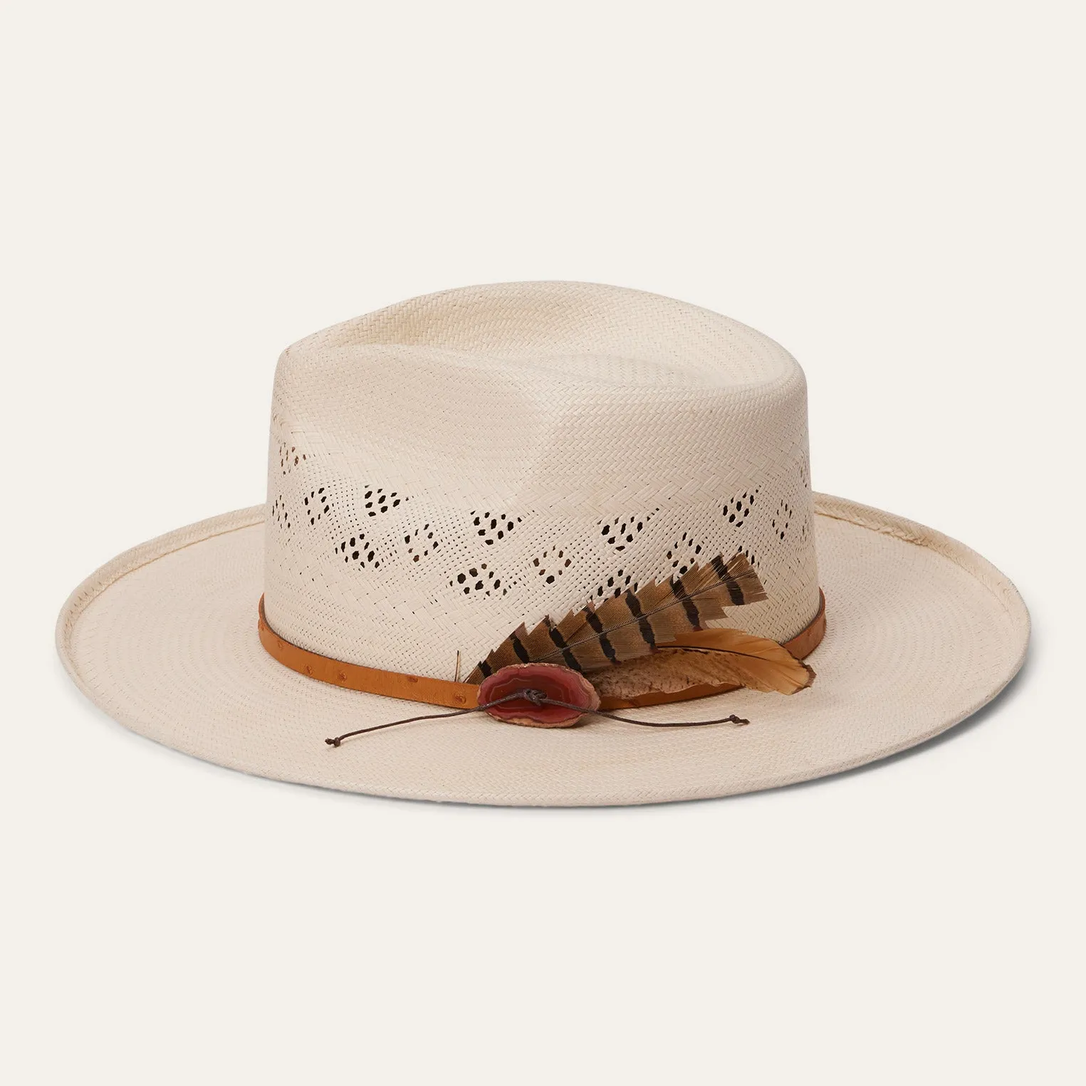Andromeda Vented Straw Fedora -STETSON