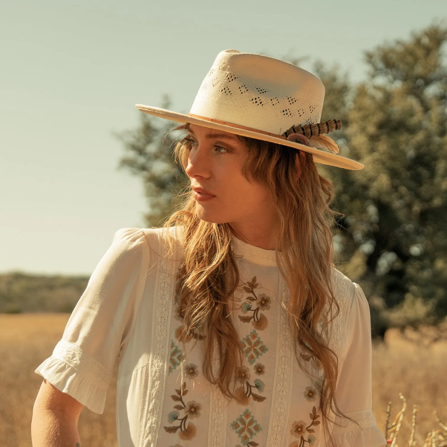 Andromeda Vented Straw Fedora -STETSON
