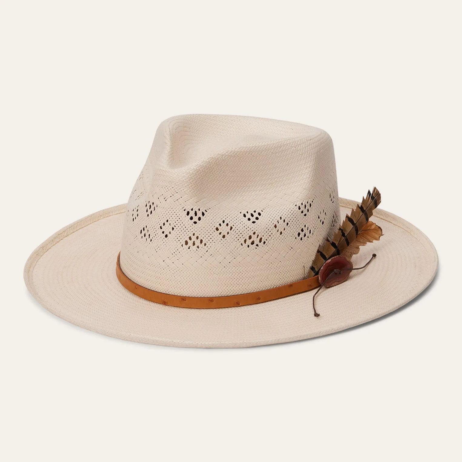 Andromeda Vented Straw Fedora -STETSON