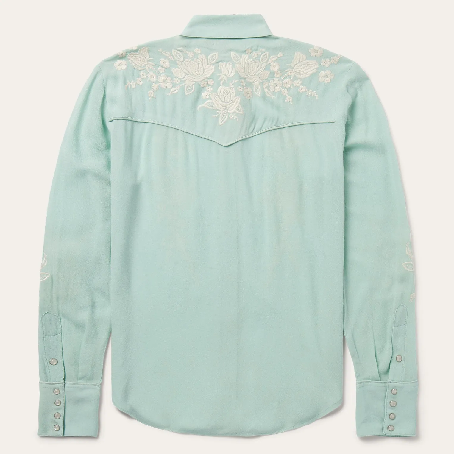 Aqua Crepe Western Shirt -STETSON