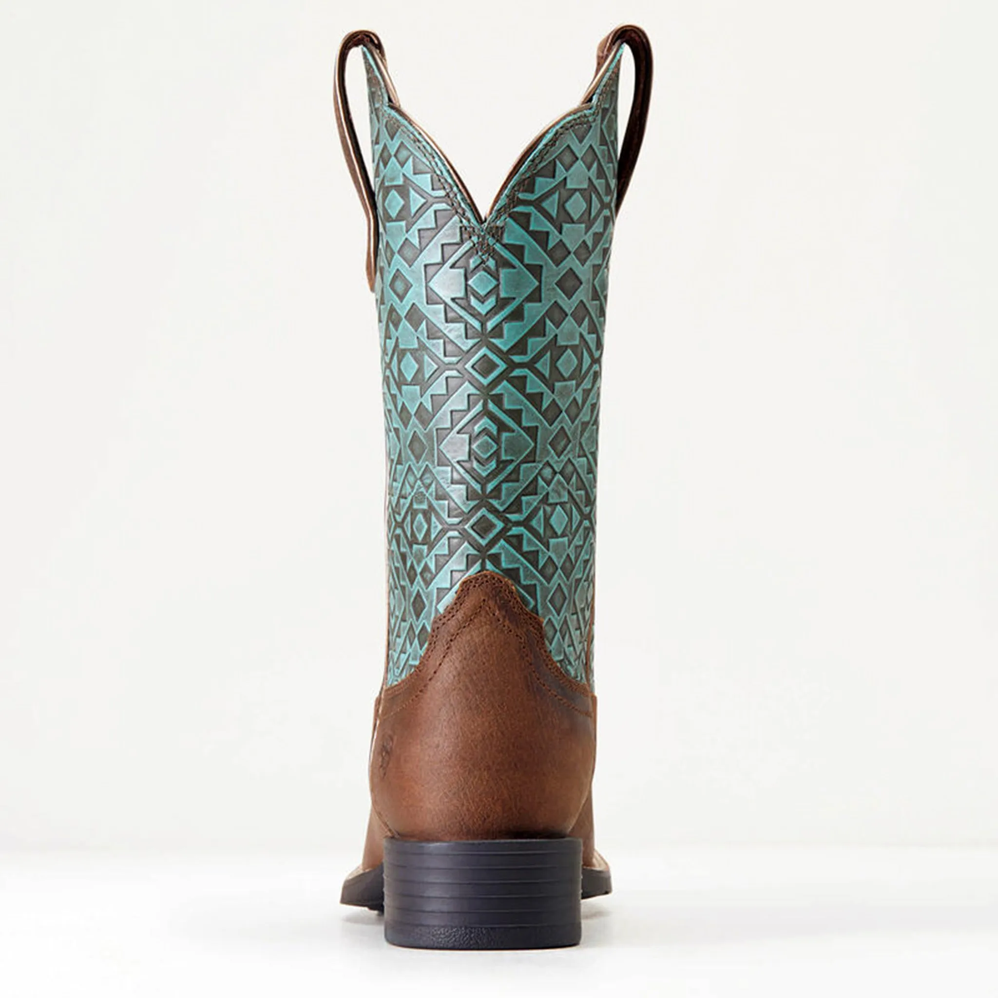 Ariat Women's Brown Turquoise Round Up Boots