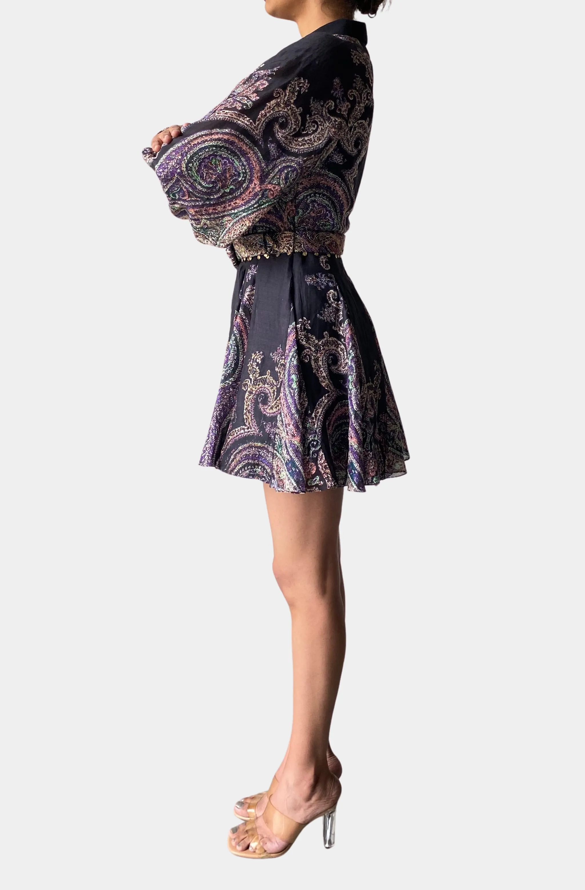 Arka Short Dress With Buckle Belt