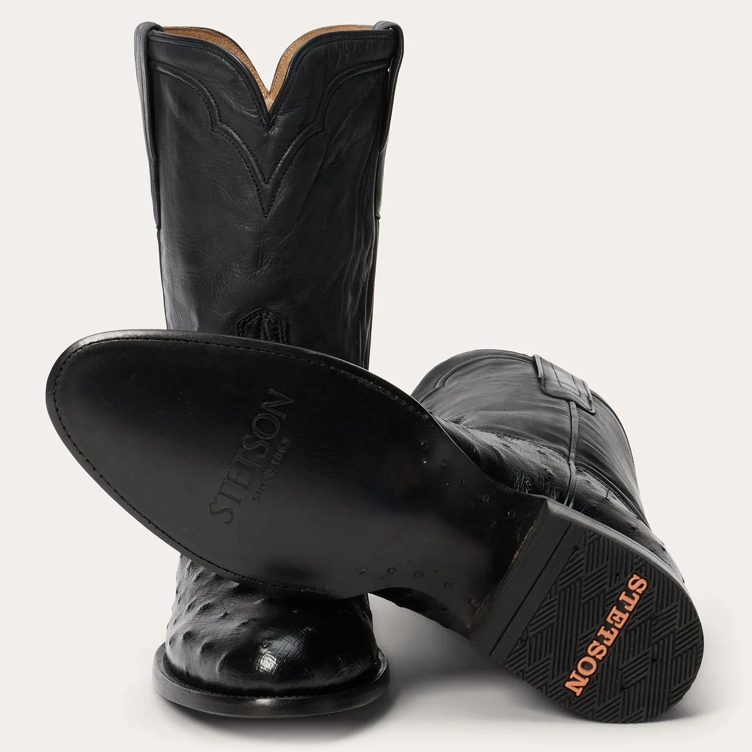 Austin Ostrich Roper Boots -STETSON