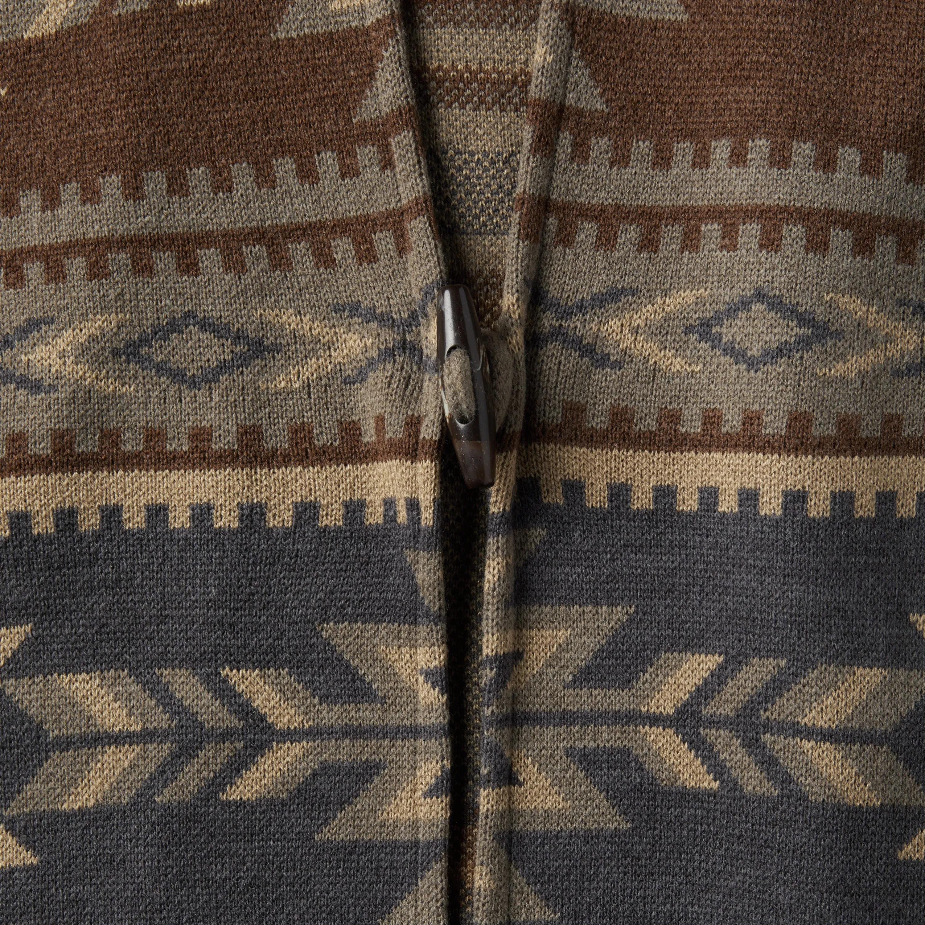 Aztec Print Sweater Poncho -STETSON