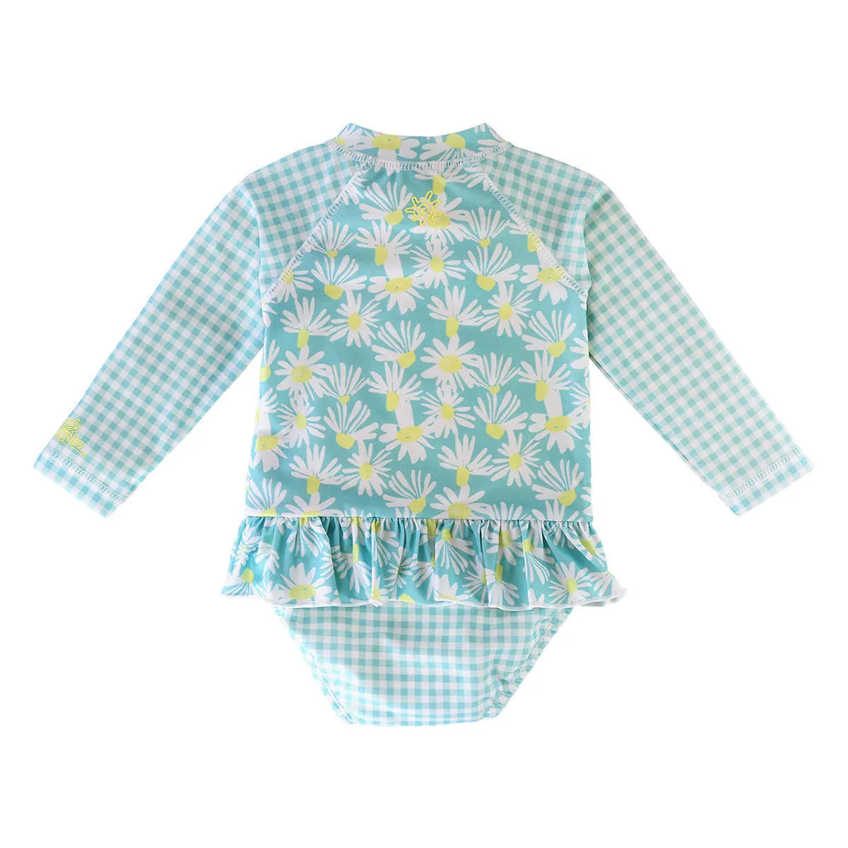 Baby Girl's Long Sleeve Ruffled Swim Suit