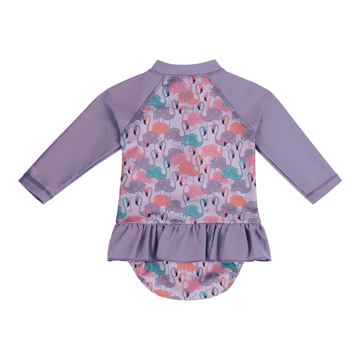 Baby Girl's Long Sleeve Ruffled Swim Suit