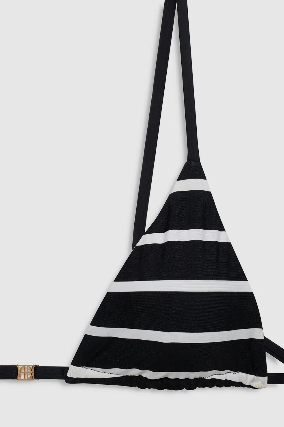 Bellamy Bikini Top - Black And White Stripe -ANINE BING