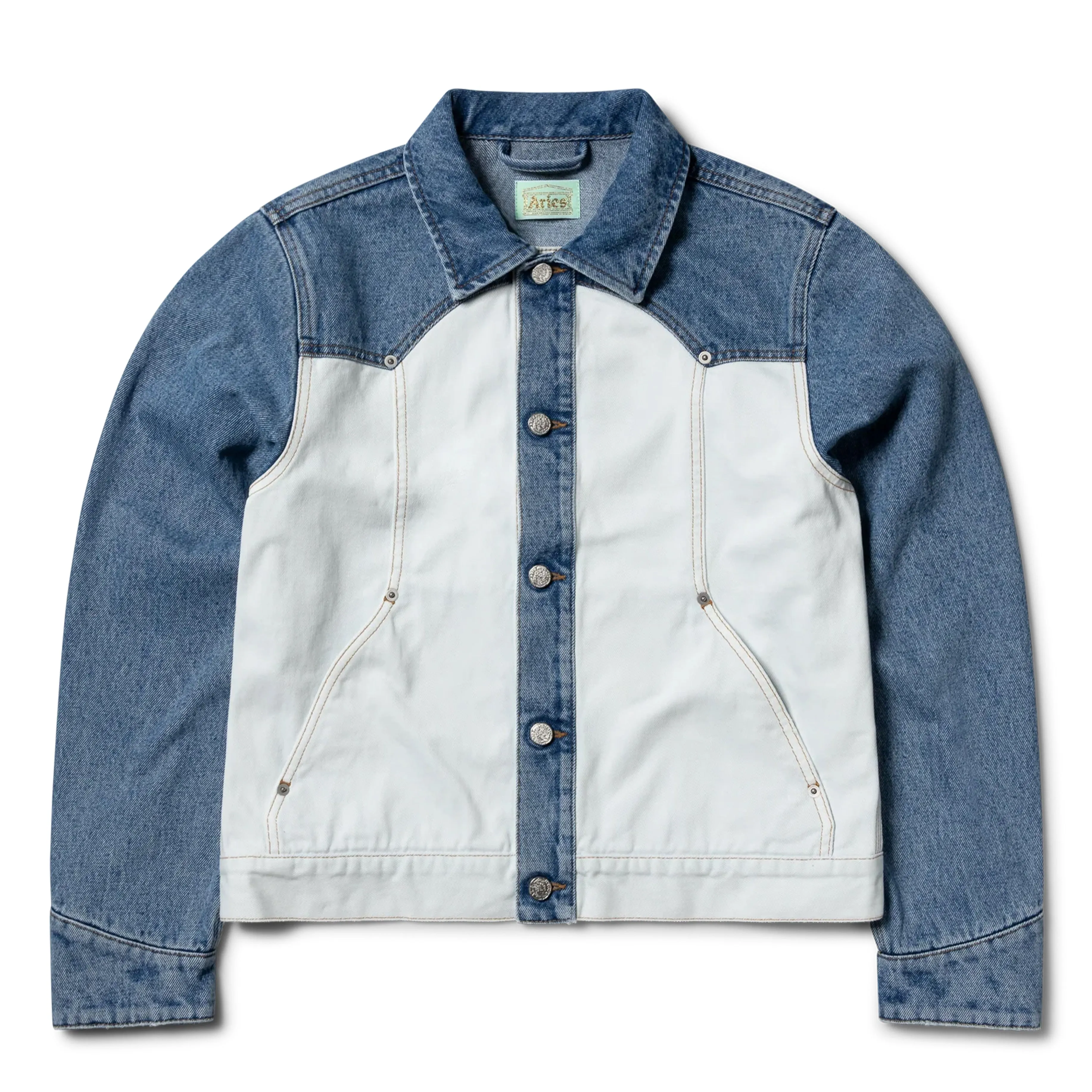 Best-Selling Aries Womens Patchwork Western Carpenter Jacket Blue / White  Almost Sold Out!