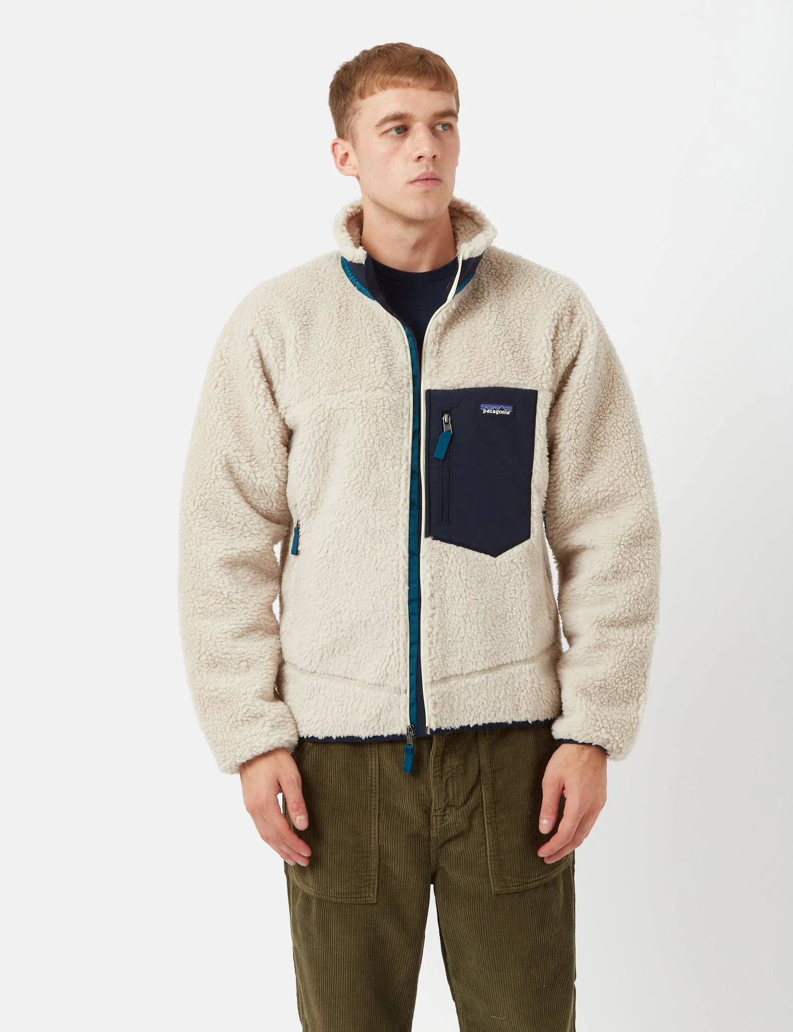 Bestseller Patagonia Classic Retro-X Jacket - Natural/Navy Blue  Almost Gone!