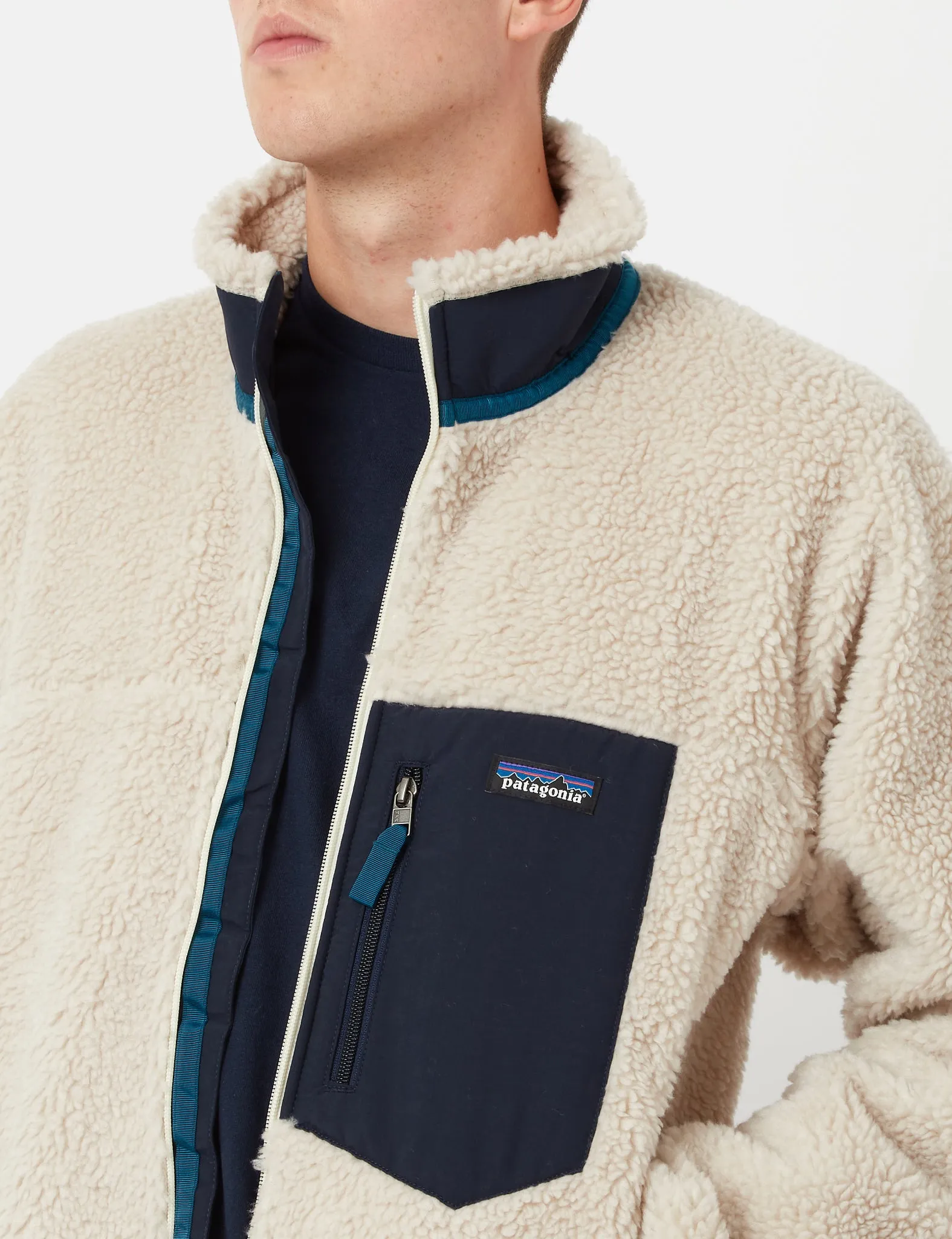 Bestseller Patagonia Classic Retro-X Jacket - Natural/Navy Blue  Almost Gone!