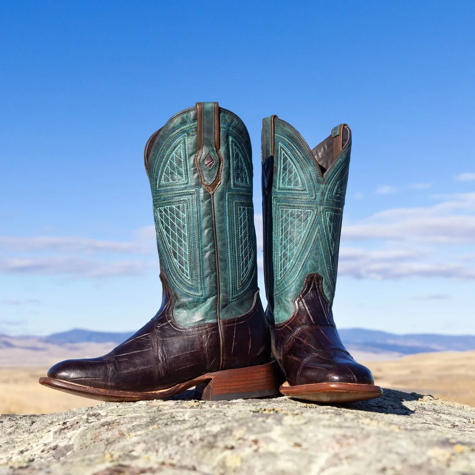 Big Horn Tobacco Alligator Cowboy Boot -STETSON
