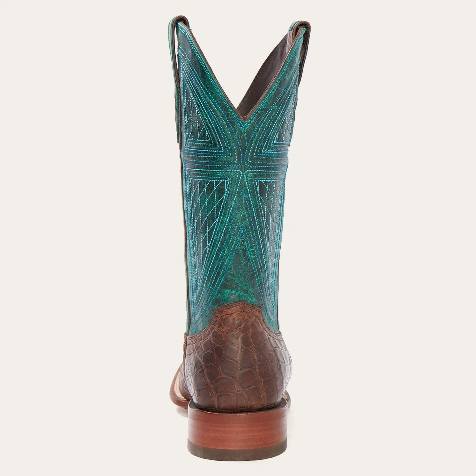 Big Horn Tobacco Alligator Cowboy Boot -STETSON