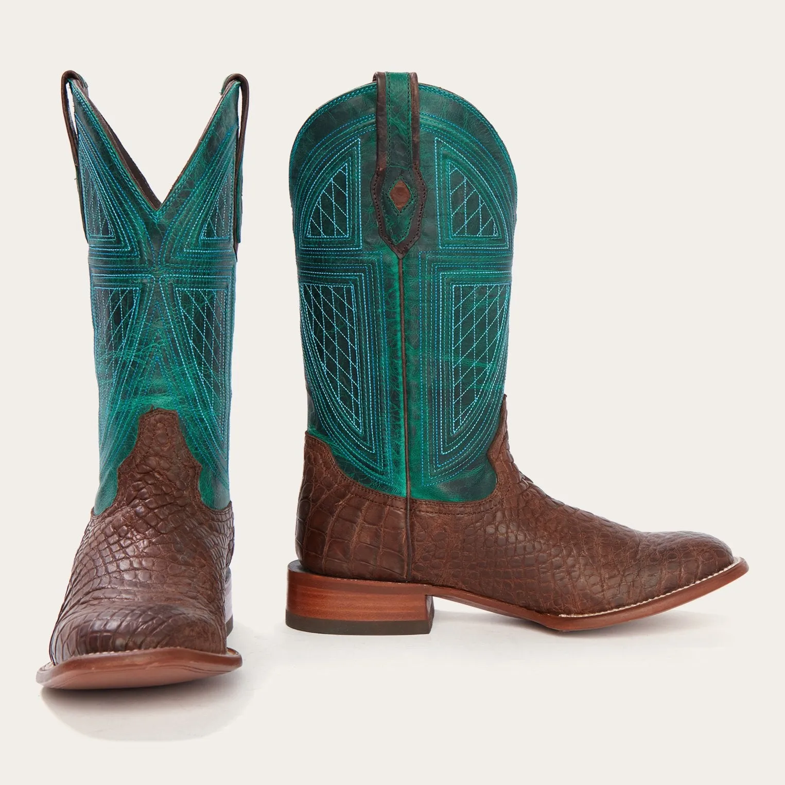 Big Horn Tobacco Alligator Cowboy Boot -STETSON