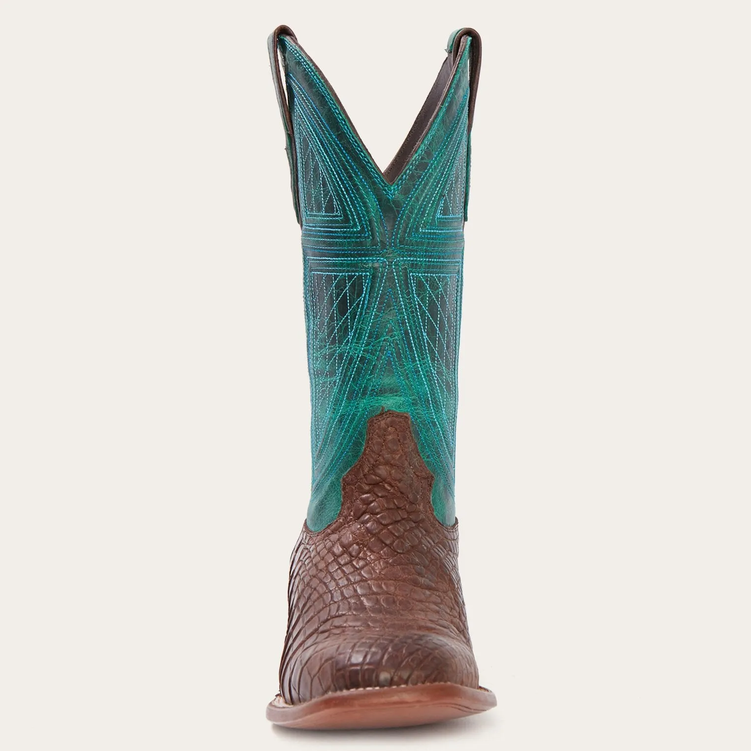Big Horn Tobacco Alligator Cowboy Boot -STETSON