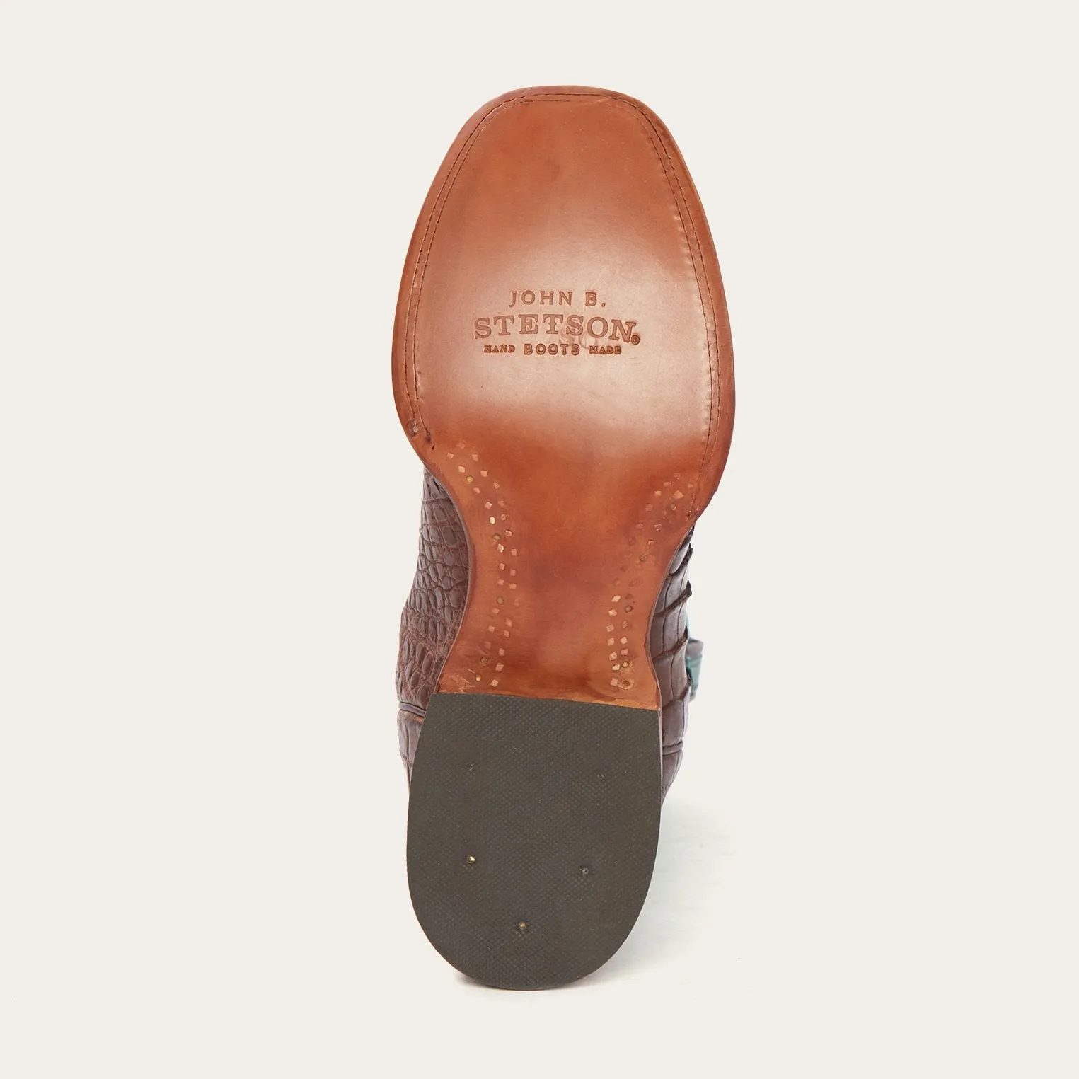 Big Horn Tobacco Alligator Cowboy Boot -STETSON