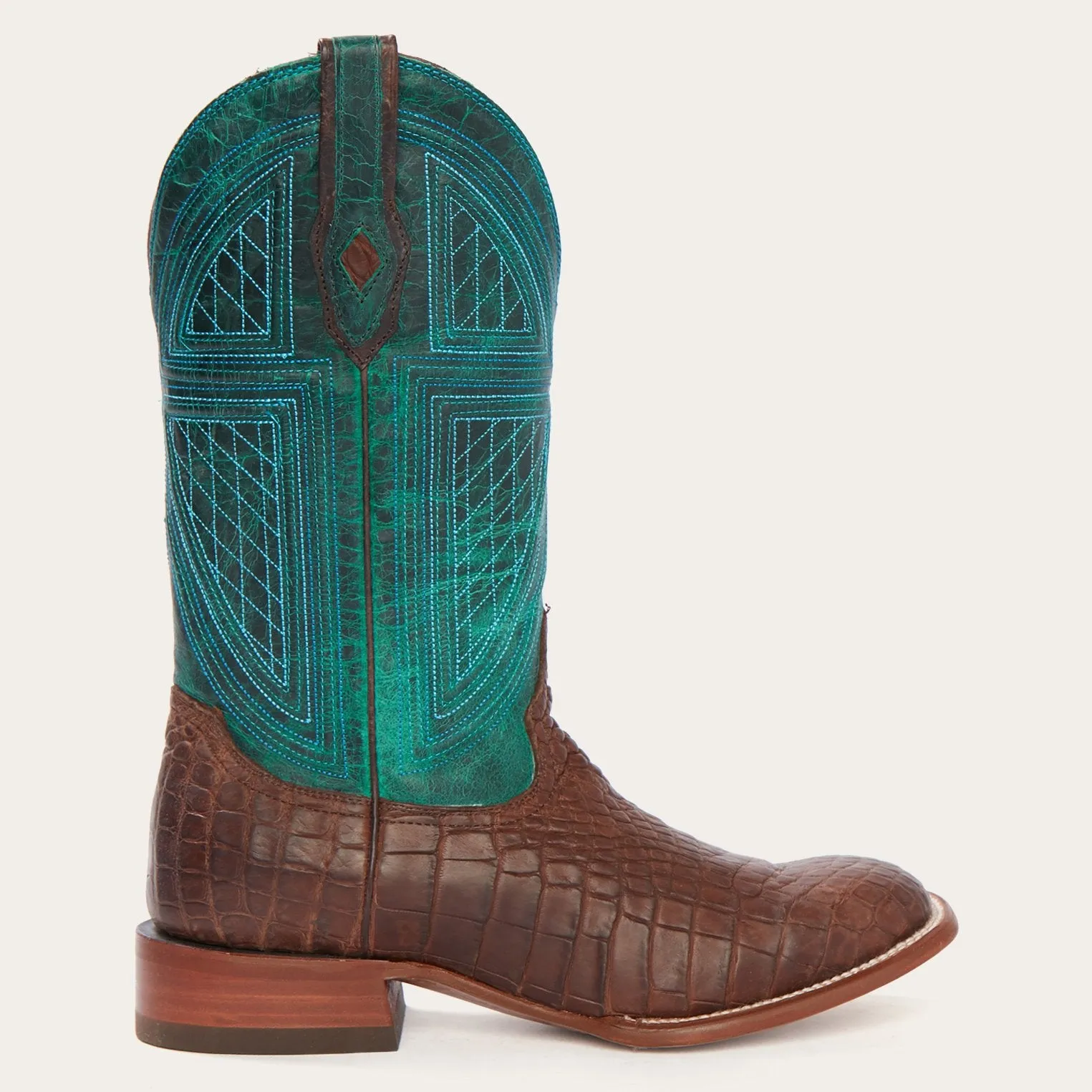 Big Horn Tobacco Alligator Cowboy Boot -STETSON
