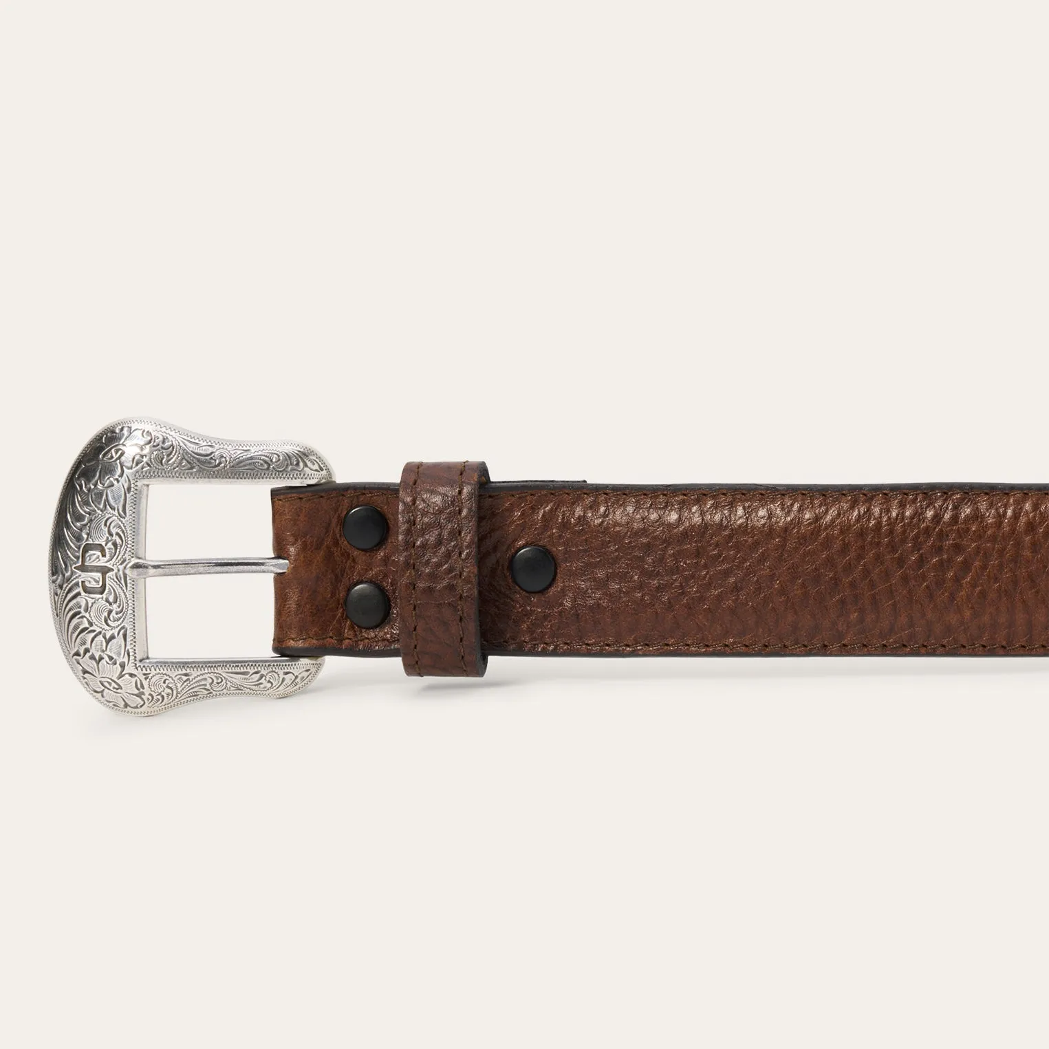 Bison Leather Concho Belt -STETSON
