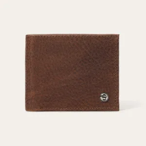 Bison Leather Stetson Rivet Bi-Fold Wallet -STETSON