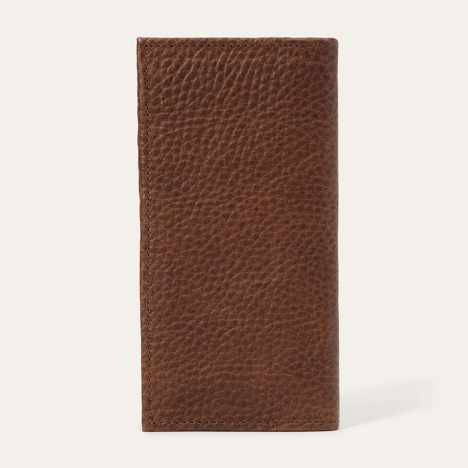 Bison Leather Stetson Rivet Checkbook Wallet -STETSON