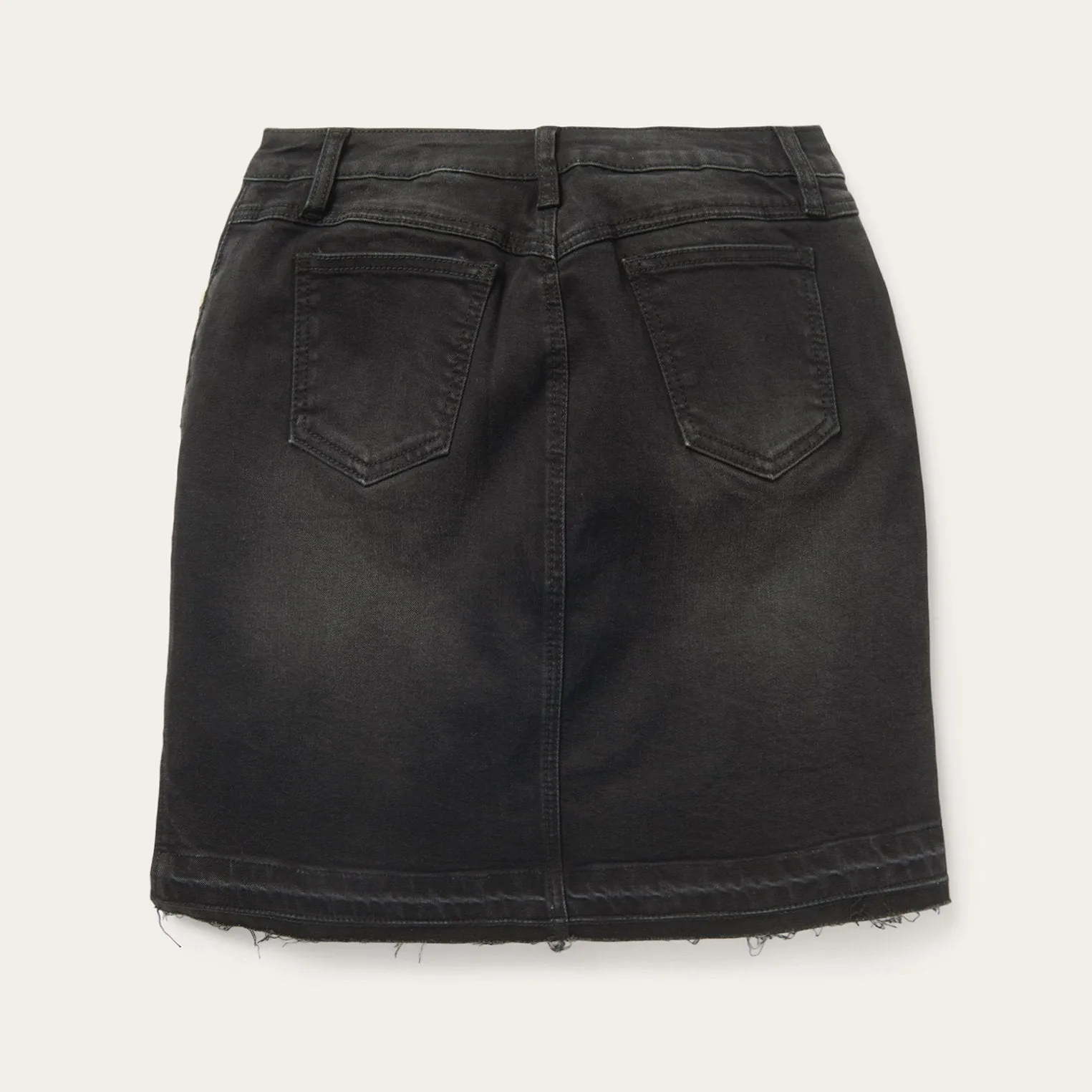 Black Denim 5-Pocket Skirt -STETSON